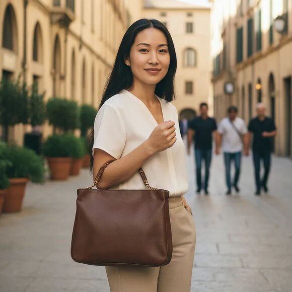 GUCCI Leather Bamboo Handle Bag - Picture 15 of 16